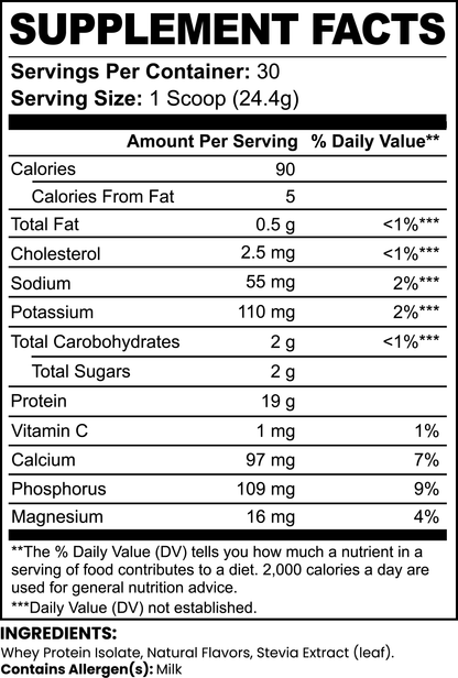 Precision Whey Protein Isolate (Vanilla)